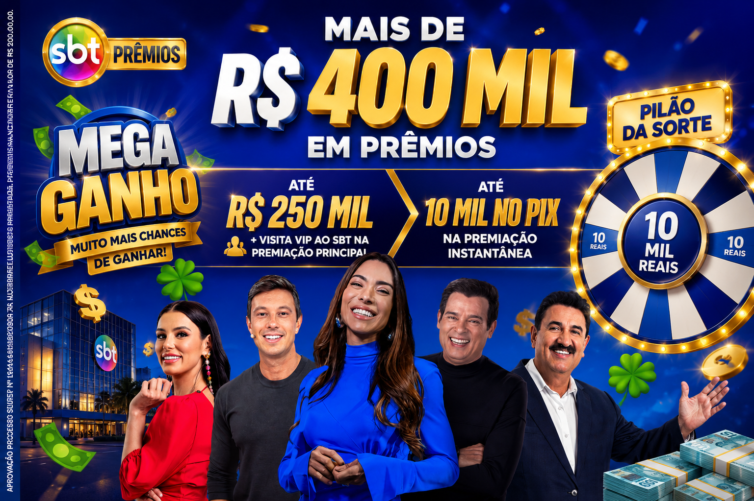 SBT Prêmios — Mega Ganho R$ 400 mil em prêmios